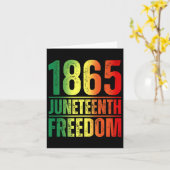 1865女性の男性18 Freedom African American カード (黄色い花)