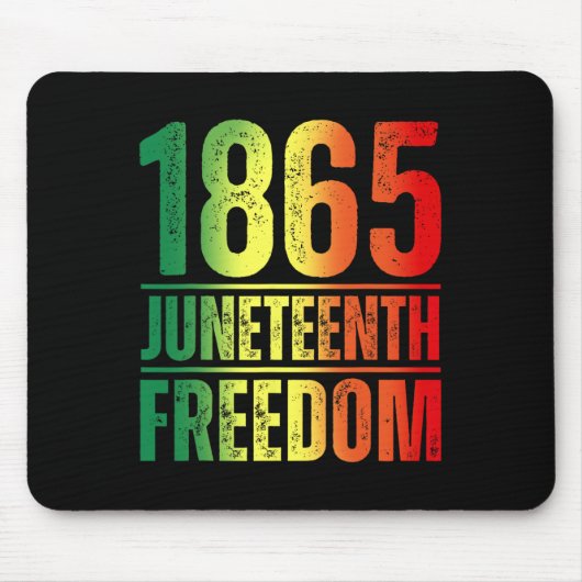1865女性の男性18 Freedom African American マウスパッド (正面)