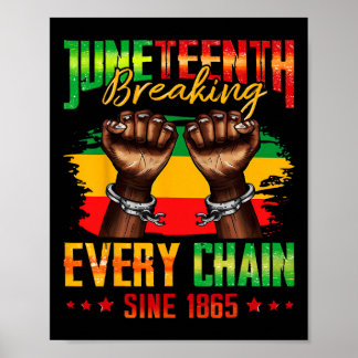 1865年からのすべての鎖を打ち破る Juneteenth _3  ポスター