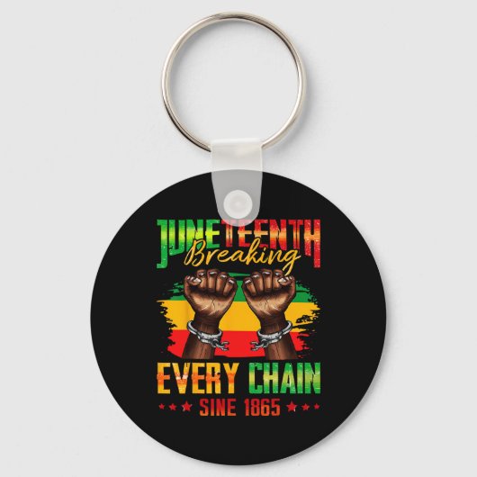 1865年からのすべての鎖を断ち切る Juneteenth _3 キーホルダー (正面)