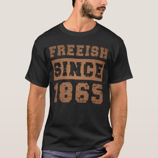 1865年から自由なブラック系ヴィンテージ Tシャツ (正面)