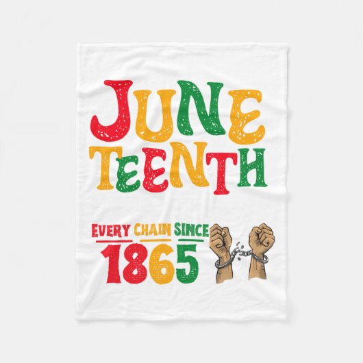 1865年から鎖を断ち切ってきたジュンティーン黒人解放 フリースブランケット (正面)