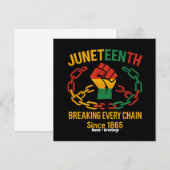 1865年から鎖を断ち切ってきた - ジューン ティーン解放 招待状 (正面/裏面)