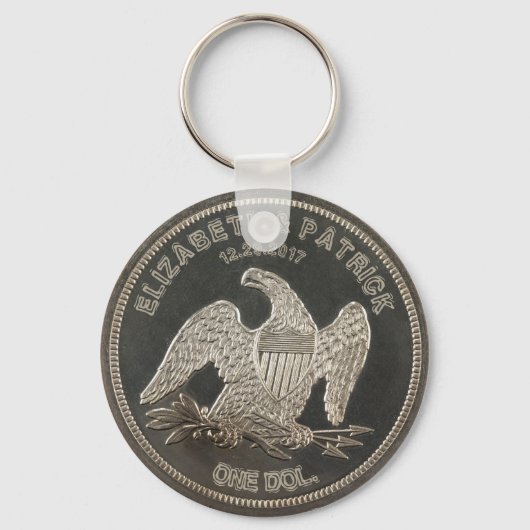 1865年に銀と結婚命名された キーホルダー (正面)