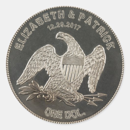 1865年に銀と結婚命名された ラウンドシール (正面)