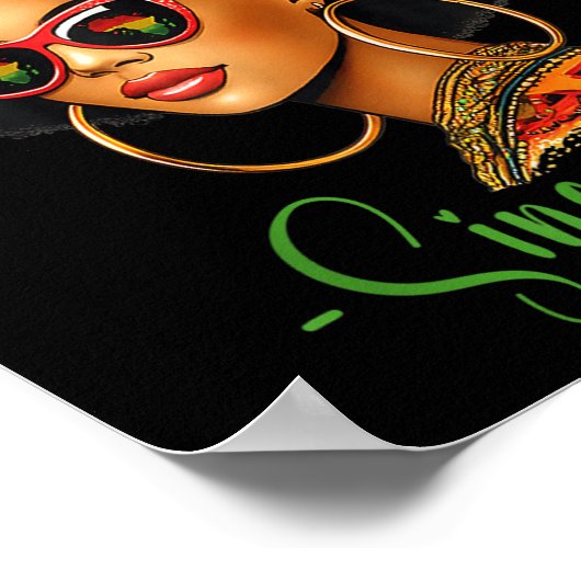 1865年のアフリカ系アメリカ人が解放されたジュネグプライド ポスター (角)