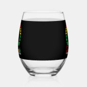 1865年の十二月以来の黒い自由フリーIsh ステムなしワイングラス (左)