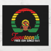 1865年の十二月以来の黒い自由フリーIsh スパークリングワインラベル (シングルラベル)