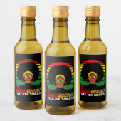 1865年の十二月以来の黒い自由フリーIsh ワインラベル (ボトル)