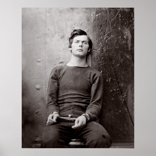 1865年の囚人の肖像画 復古調の写真 ポスター (正面)