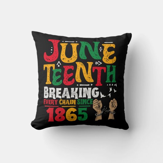 1865年の12番目の自由からの全ての連鎖を壊す クッション (正面)