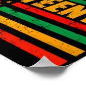 1865年の18月アメリカ国旗アフリカのブラックヒストル ポスター (角)