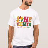 1865年より自由に - ブラック・ヒストリー・ムーン Tシャツ (正面)