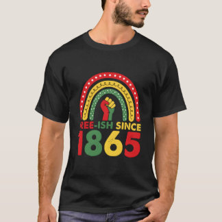 1865年より自由 Junenth 2023 レインボー Tシャツ