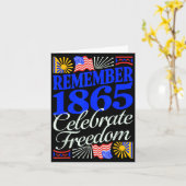 1865年を忘れない ジューンティーシスをお祝いしましょう 愛国 カード (黄色い花)