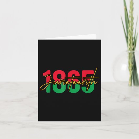 1865年アフリカ祝アメリカの自由 カード (正面)