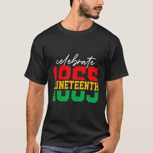 1865年ジュンティーン - アフリカ系アメリカ人の解放を祝う Tシャツ (正面)