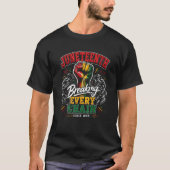 1865年ジューンティーンスからすべての鎖を断ち切る Tシャツ (正面)