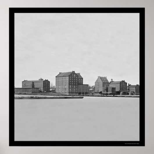 1865年リッチモンドのジェームズ川の工場 ポスター (正面)