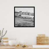 1865年リッチモンド市の焼却された地区と首都 ポスター (キッチン)