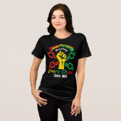 1865年以来すべてのチェーンを壊す トライブレンドTシャツ (正面全面)