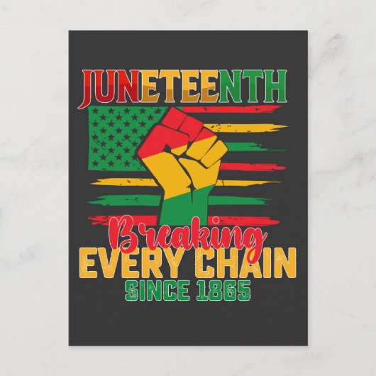 1865年以来すべての鎖を破壊する十二月十二日 インビテーションポストカード (正面)