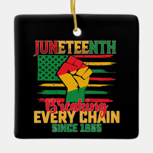 1865年以来すべての鎖を破壊する十二月十二日 セラミックオーナメント (正面)