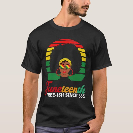1865年以来の黒人の自由 ジューンティーンスのお祝い Tシャツ (正面)