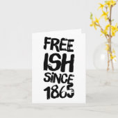 1865年以来の12月フリーイッシュ黒史の月 カード (黄色い花)