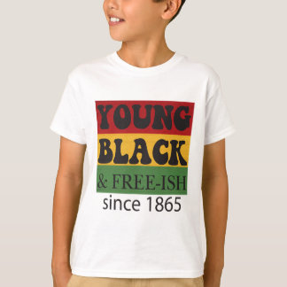 1865年以来自由な若き黒人 ブラックヒストリー月間 Tシャツ