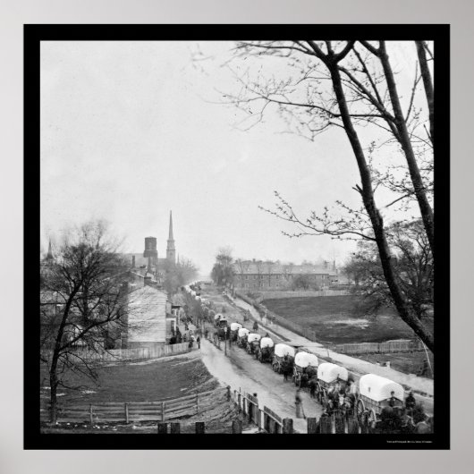 1865年初のフェデラルワゴン列車 ポスター (正面)