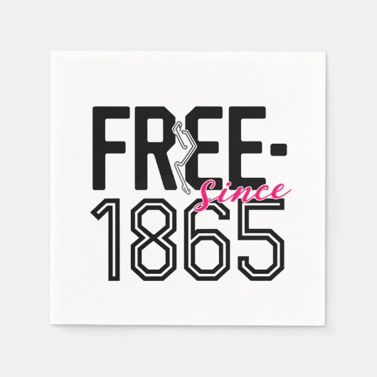 1865年十月解放デザイン以来FREE スタンダードカクテルナプキン (正面)