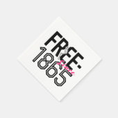 1865年十月解放デザイン以来FREE スタンダードカクテルナプキン (角)