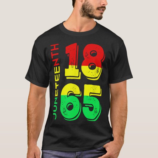 1865年独立記念日 黒人プライド Tシャツ (正面)
