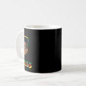 1865年祝の1865年カッコいい茶色の皮の王B コーヒーマグカップ (正面左)
