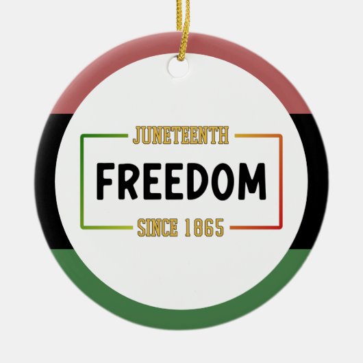 1865年祝十月黒自由 セラミックオーナメント (正面)