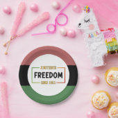 1865年祝十月黒自由 ペーパープレート (パーティー)