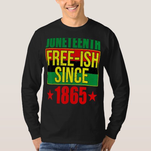 1865年黒史Afro A以来のジュネティースフリーIsh Tシャツ (正面)