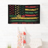 1865年10月1日以来のヴィンテージ自由の国旗 横断幕 (インサイチュ)