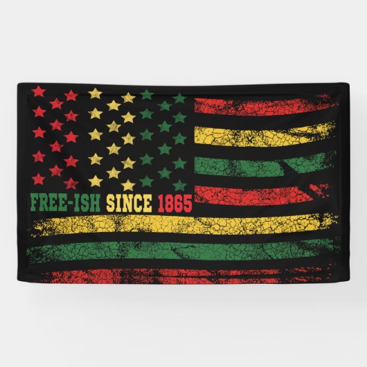 1865年10月1日以来のヴィンテージ自由の国旗 横断幕 (横)