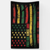 1865年10月1日以来のヴィンテージ自由の国旗 横断幕 (縦)