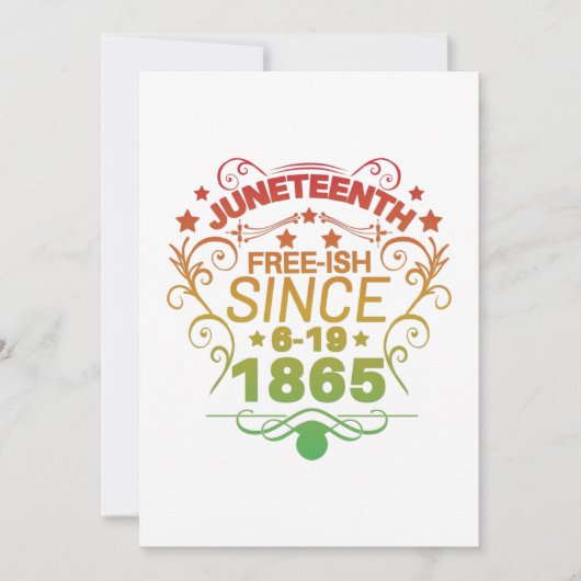 1865年10月10日の自由以来の自由 セーブザデート (正面)