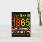 1865年12月の私の先祖は自由ではなかったからだ カード (正面)