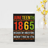 1865年12月の私の先祖は自由ではなかったからだ カード (黄色い花)