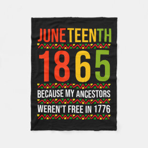 1865年12月の私の先祖は自由ではなかったからだ フリースブランケット
