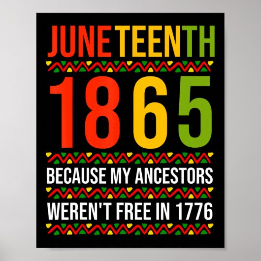 1865年12月の私の先祖は自由ではなかったからだ ポスター (正面)