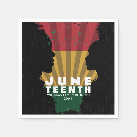 1865年12月フリーダム黒史お祝い スタンダードカクテルナプキン (正面)