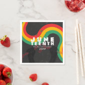 1865年12月ブラックの自由お祝い スタンダードカクテルナプキン (インサイチュ)