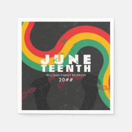 1865年12月ブラックの自由お祝い スタンダードカクテルナプキン