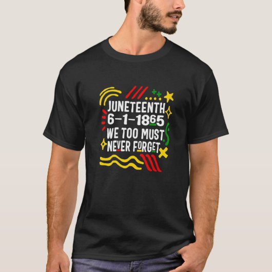 1865年12月6日1865我々も決してアフリカ忘れでない Tシャツ (正面)